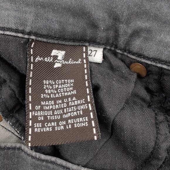 7 For All Mankind Women's Gray Gwenevere Jeggings High Waist Ankle Crop, Size 27 - Picture 3 of 6